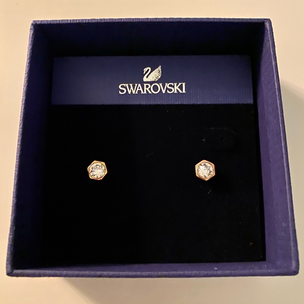 Swarovski Rose Gold Diamond Studs